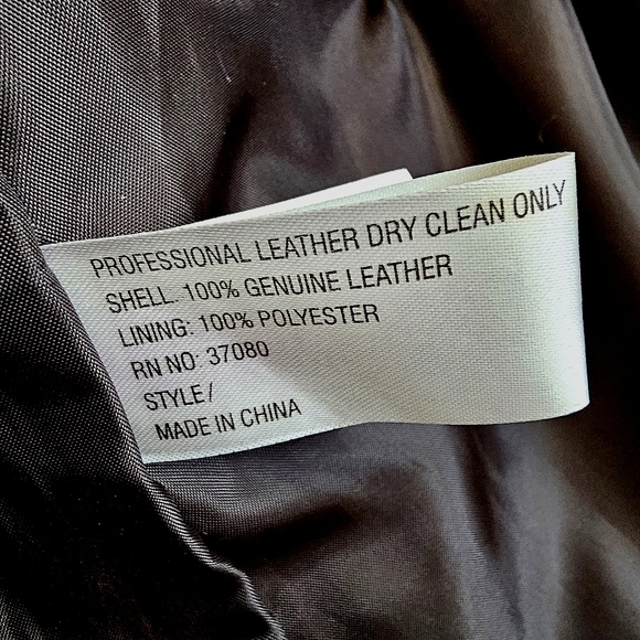 Studio C Retro Patchwork Leather Collared Longsleeve Button Front Jacket… - Picture 16 of 17